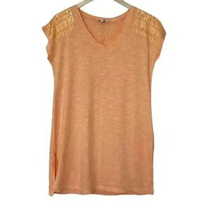 next Orange T-shirt Dress with Sequins on Shoulders Size Small